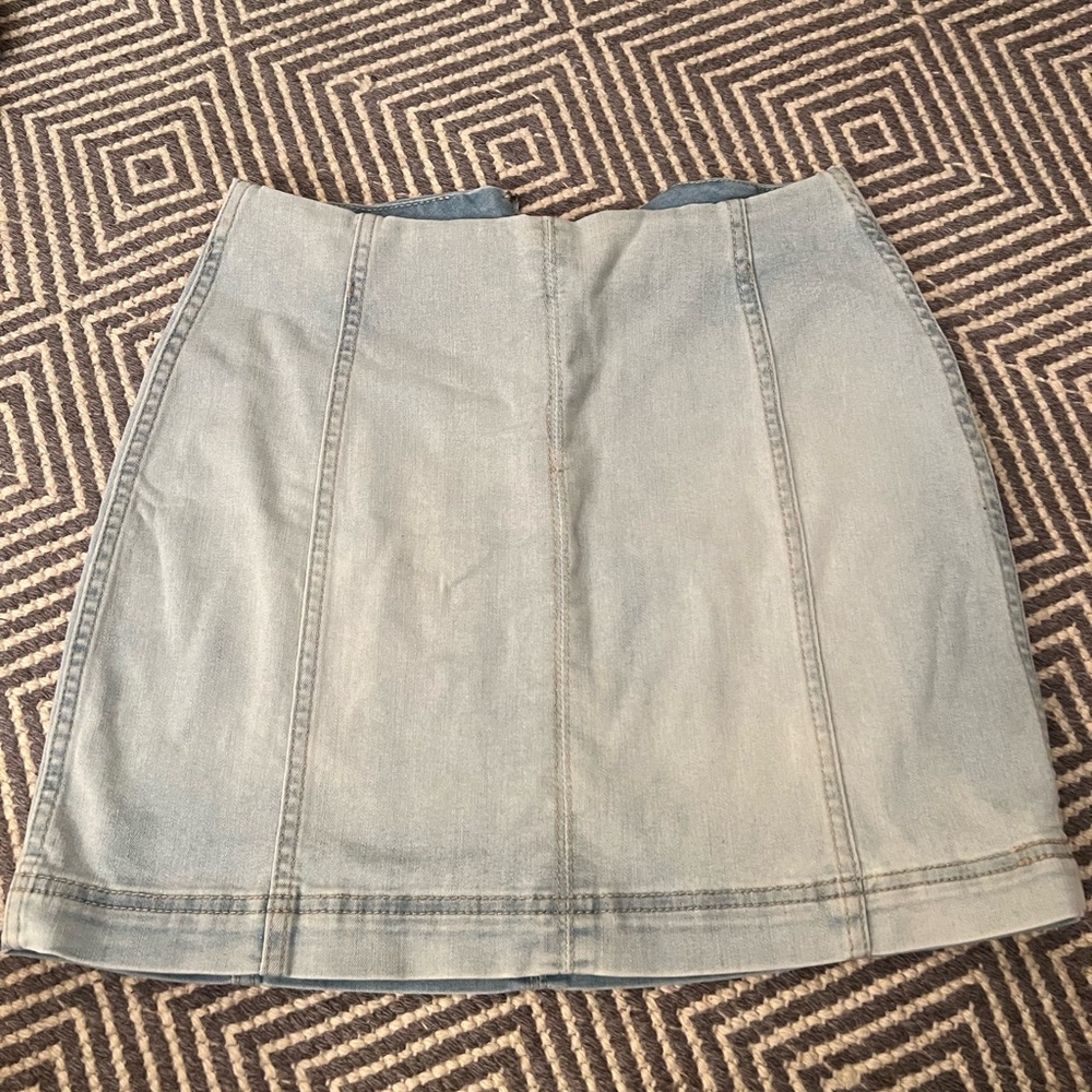 light Wash Denim mini Skirt